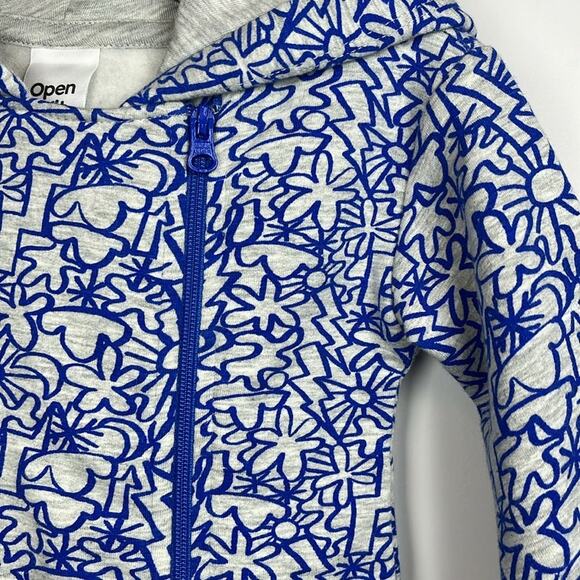 Nordstrom Open Edit Hooded Fleece Classic Lined Romper Zipper Opening Size 6M - Picture 2 of 6